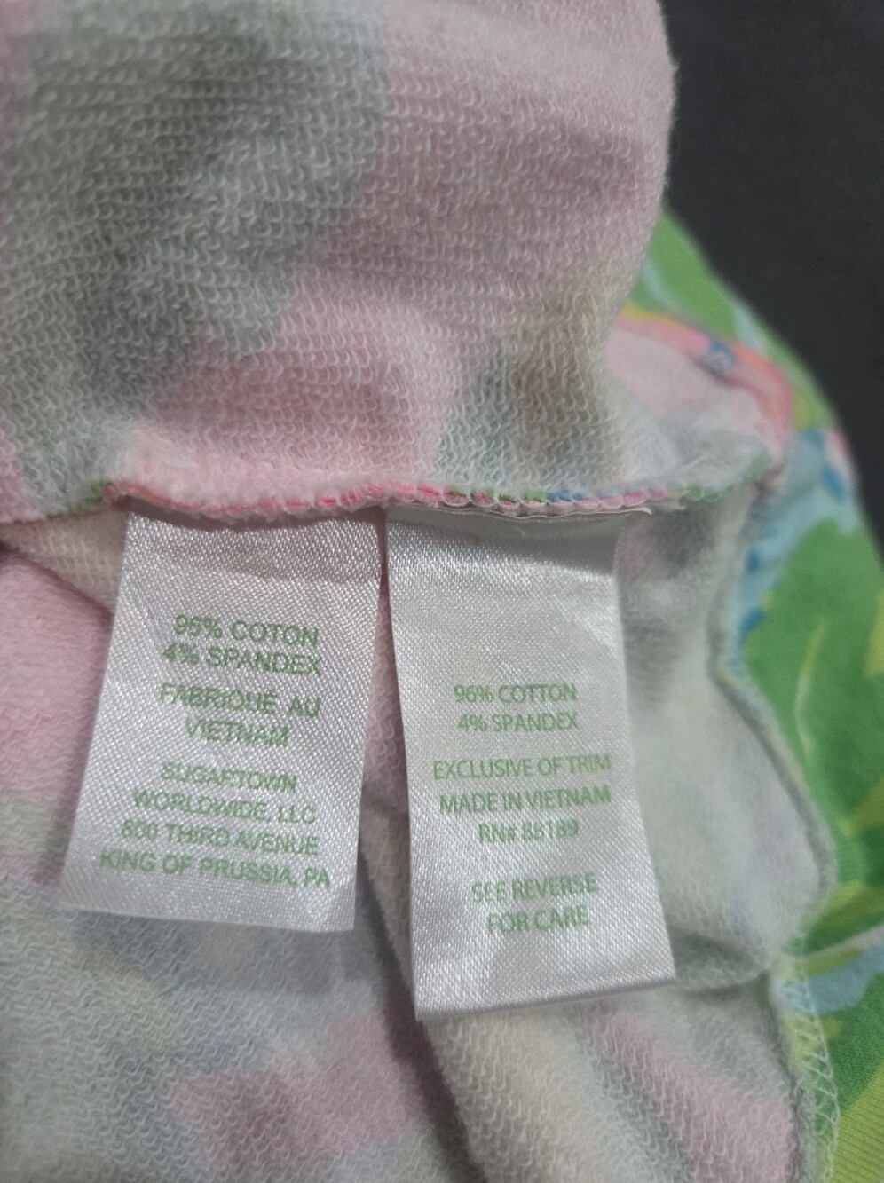 Lilly Pulitzer Pink & Green Floral Half-Zip Pullover Sz.S Women's - Picture 8 of 9